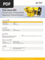 CL (B) T 754 (445 HP) Automatic/Powershift Hauling Transmission