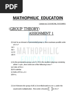 Assignment A - Group Theory