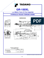 GR-150XL: 13.6 Metric Tons (15 Ton Capacity) Hydraulic Rough Terrain Crane