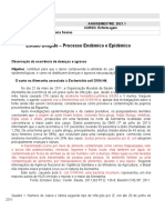 Estudo Dirigido - Processo Endemico e Epidemico