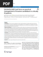 ESICM/ESCMID Task Force On Practical Management of Invasive Candidiasis in Critically Ill Patients