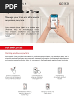 Spica Mobile Time: Manage Your Time and Attendance Anywhere, Anytime