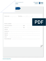 Modelo de Ficha Técnica Del Paciente Psicología Clínica.