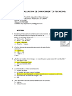 Examen de Ingreso - Conocimientos Tecnicos