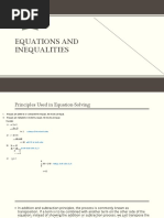 Equations and Inequalities