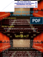 Design and Analysis of Cinema Theater