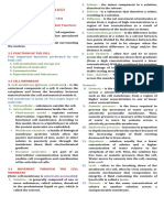 Anatomy & Physiology Reviewer: CHAPTER 3: Cell Structure and Their Functions 3.1 Cell Structure