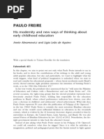 Paulo Freire: His Modernity and New Ways of Thinking About Early Childhood Education