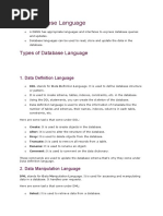 1 Database Language DDL, DCL, TCL