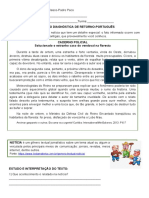 Avaliação Diagnostica de Retorno-4º Ano-Portugues