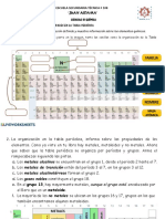 "Juan Aldama": Ciencias Iii Química Actividad 8 - Información Y Regularidades en La Tabla Periódica