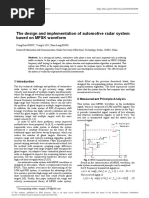 The Design and Implementation of Automotive Radar System Based On MFSK Waveform