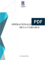 Operacionalizacion de Variable