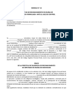 Solicitud de Reconocimiento en Rueda de Individuos Formulada Ante El Ministerio Público