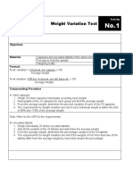 QC1Lab. Act. No. 1. Weight Variation Test