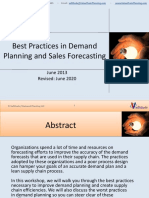 Best Practices in Demand Planning and Sales Forecasting