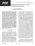 Funding of Education and Politics in Africa The Nigerian Experience