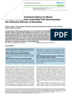 Endoxifen A New Treatment Option For Mania A Double Blind Active Controlled Trial Demonstrates The Antimanic Efficacy of Endoxifen