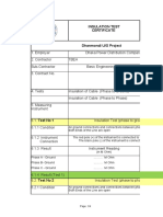 Insulation Test Format For Cable