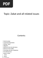 Topic: Zakat and All Related Issues