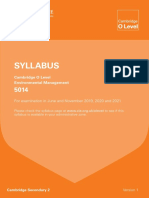 Syllabus: Cambridge O Level Environmental Management