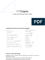 Average Value, RMS Value, Fourier Analysis