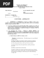 Counter - Affidavit: MODESTO C. MAHICON, of Legal Age, Filipino Citizen and A