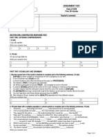 Assessment Test Form