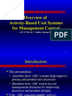 Overview of Activity-Based Cost Systems For Management Control