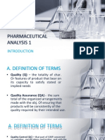 Pharmaceutical Analysis 1