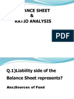 Balance Sheet & Ratio Analysis