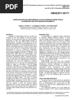 Corrosion-Fatigue Performance of High-Strength Riser Steels in Seawater and Sour Brine Environments