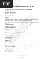 Multiple Choice Questions On Java Servlets