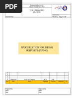 Specification For Piping Supports