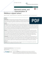 Antioxidant, Antibacterial Activity, and Phytochemical Characterization of Melaleuca Cajuputi Extract