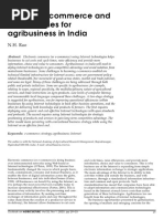 Electronic Commerce and Opportunities For Agribusiness in India