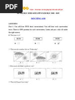 De Thi Hoc Sinh Gioi Mon Tieng Anh Lop 8 Co File Nghe Nam Hoc 2018 2019 So 1