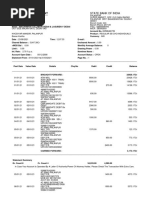 Statement of Account: State Bank of India