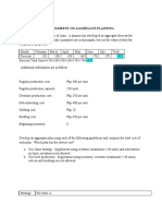 Assignment On Aggregate Planning