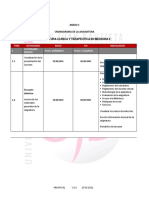 Cronograma Del Curso Clínica y Terapéutica en Medicina II 2021-II