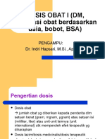 DOSIS OBAT I (DM, Kalkulasi Berdasarkan Usia, Bobot BSA)