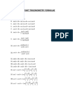 Important Trigonometry Formulae