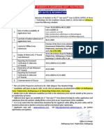 KLM Key Dates and Guideline