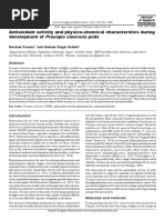 Antioxidant Activity and Physico-Chemical Characterstics During Development of Prosopis Cineraria Pods