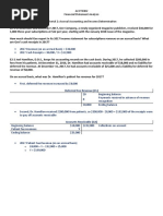 ACCT3302 Financial Statement Analysis Tutorial 2: Accrual Accounting and Income Determination