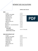 Apartment Size Calculations: Area Statement