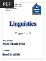 Linguistics: Chapter 1 - 10