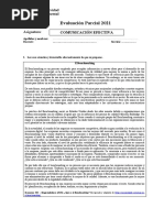 Evaluación Parcial Comunicación Efectiva