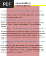 Perú y Chile: Armamentismo