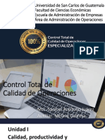 UNIDAD I CONTROL TOTAL DE CALIDAD DE OPERACIONES 2020 (Administración y Dirección)